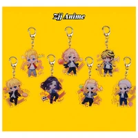anime acrylic keychain tokyo revengers q version manjiro ken takemichi hinata atsushi car bag key chains ring props women gifts