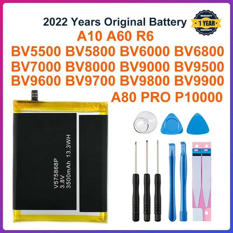 

Original Battery For Blackview BV5500 BV5800 BV6000 BV7000 BV8000 BV9000 BV9500 BV9600 BV6800 BV9700 BV9800 BV9900 A80 PRO A60