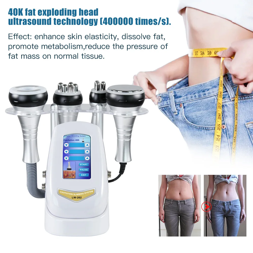 

Новая лазерная радиочастота 4 в 1 40K Lipo Ультразвуковая липосакция для похудения кавитационная машина для спа массажа для формирования тела
