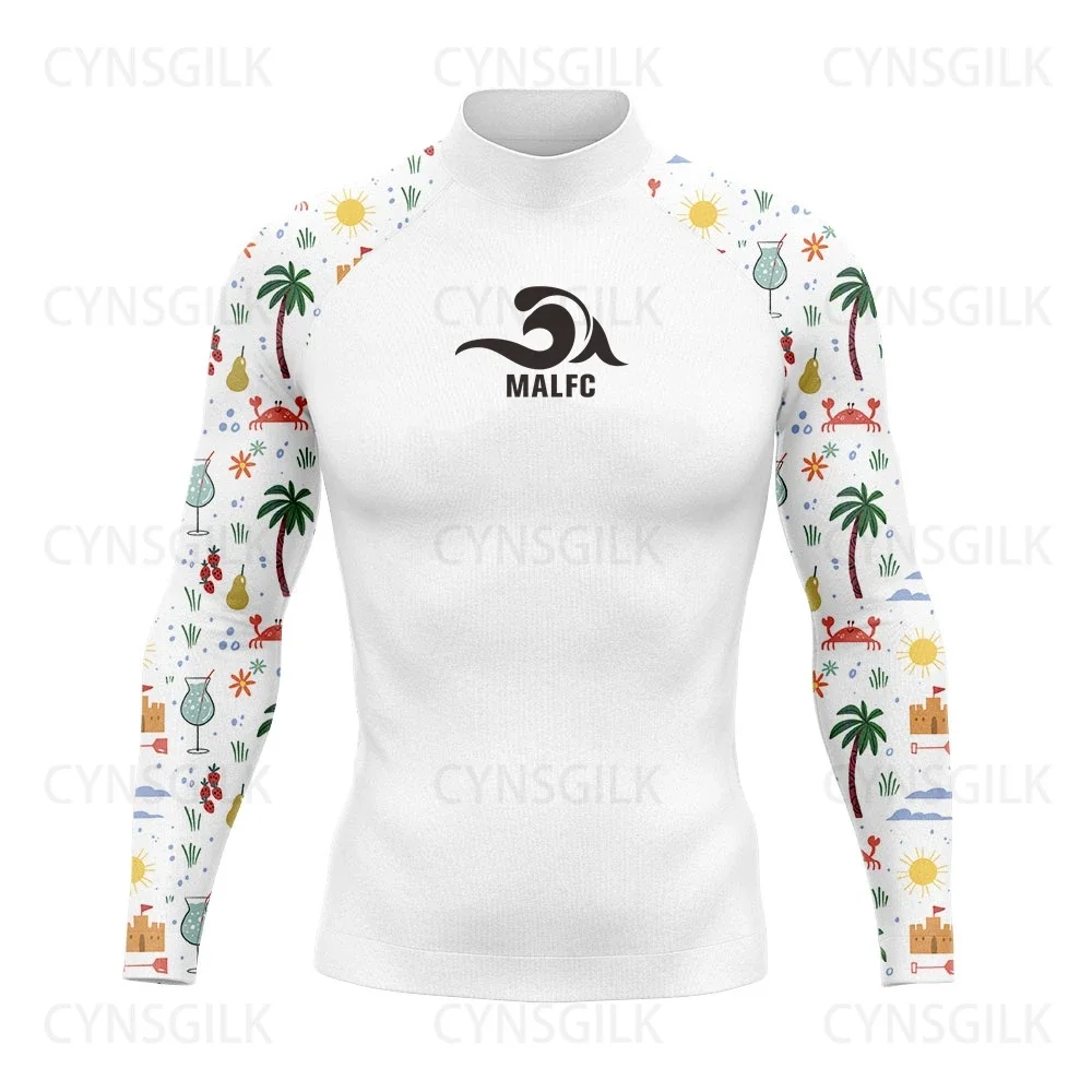 MALFC Рашгард для мужчин одежда серфинга купальник рашгард UPF 50 футболка с длинными