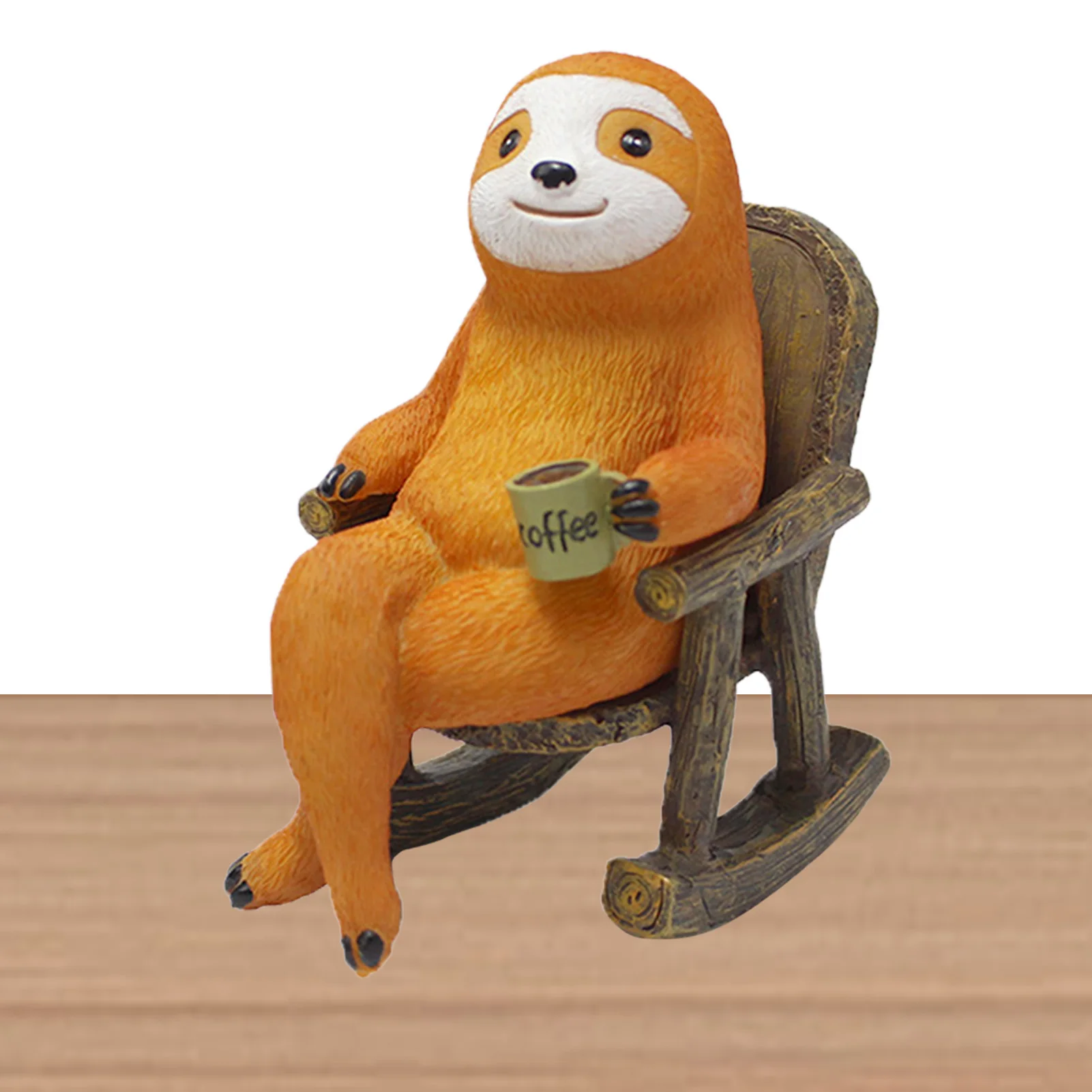 

Садовая Ленивец статуя из смолы Ленивец Расслабляющая на качающемся стуле Статуэтка из смолы скульптуры с мультяшным животным художествен...