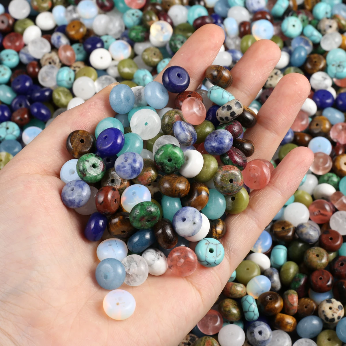 10 шт., бусины из натурального хрустального камня