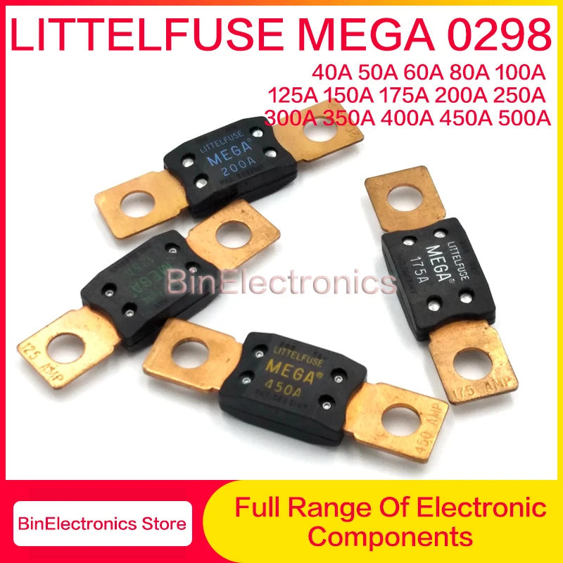 

1 шт. 0298 Littelfuse MEGA предохранитель 40A 50A 60A 80A 100A 125A 175A 150A 200A 250A 300A 400A предохранитель лодка мотоцикл лезвие предохранители