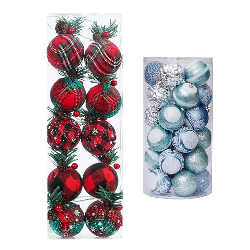 

40PCS Christmas Tree Decor Ball Hanging Decor, 30Pcs 60Mm & 10Pcs 50Mm