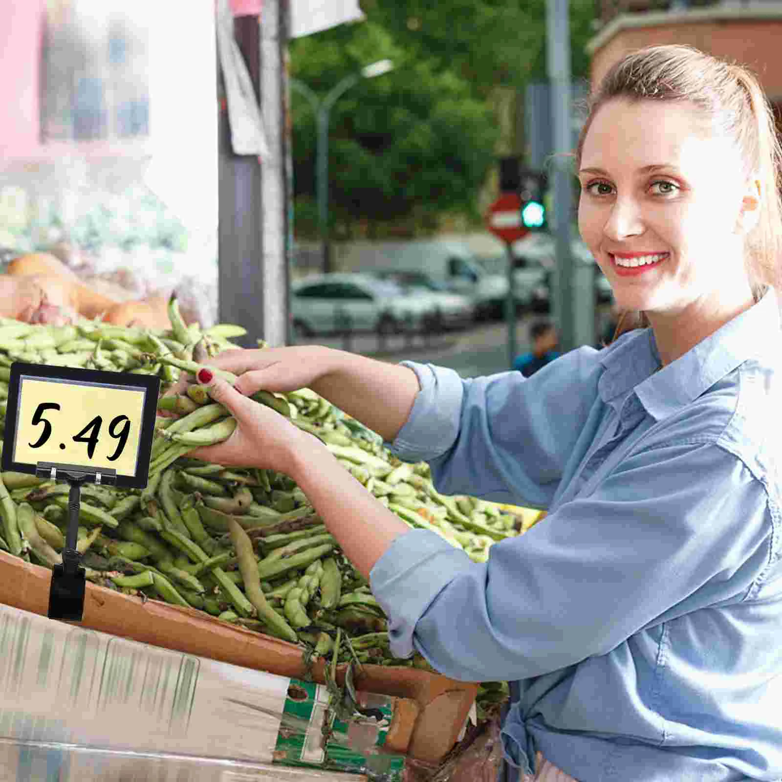 5 шт. рекламный зажим пластиковый держатель ценника подставка для дисплея знак