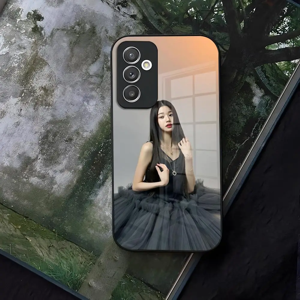 Чехол для телефона Ive Kpop Wonyoung Rei Glass Samsung Galaxy S24 S22 S20 S23 S21 Ultra Fe Plus A34 A54 A24 A52 A53 M54 Coque