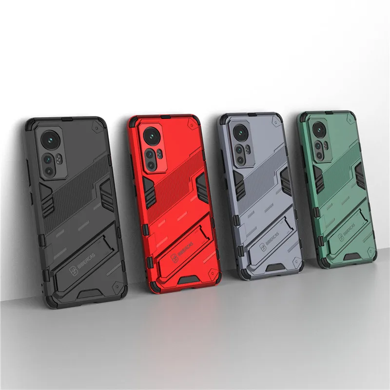 

For Xiaomi 12 Lite Case Mi 12 Lite Cover 6.55 inch Punk Stlye Hard Armor Bracket Bumpur For Xiaomi 12 Lite 12 11T 11 Pro Ultra