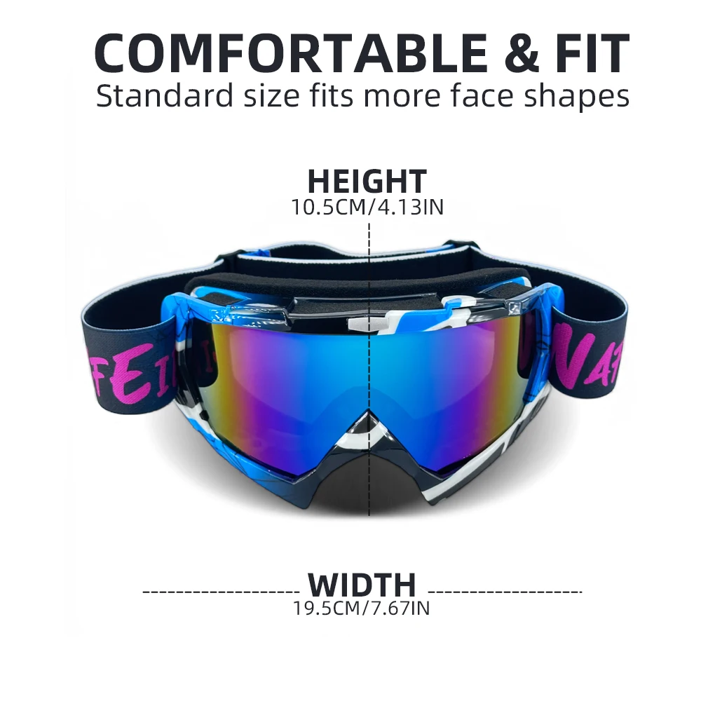 NAFEIB очки для велосипеда по бездорожью мотоциклетные мужские ветрозащитные