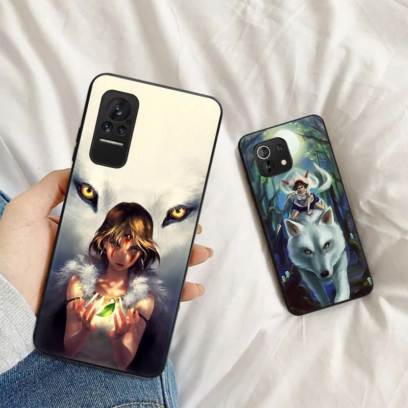 Мягкий черный чехол для телефона с принцессой Mononoke Xiaomi Mi Poco X3 Pro X3-NFC M3 F3 GT F1 Civi A2 CC9e 9