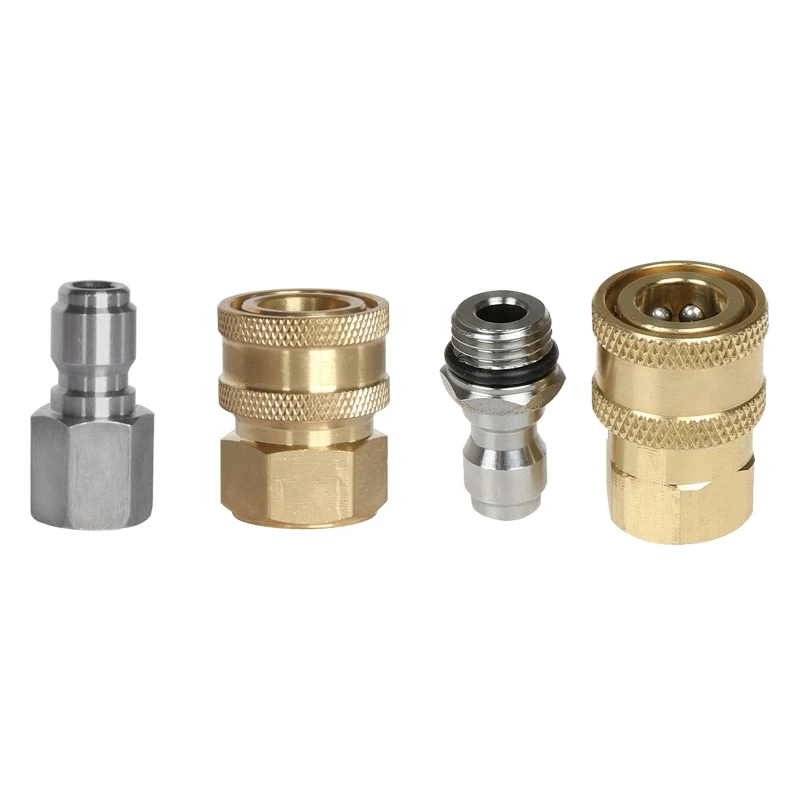 2 Pcs NPT Stainless Steel Quick Connect Pressure Washer Adapter Quick Disconnect Kit  Electric Power Washer Accessories