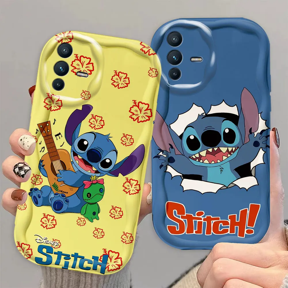 Чехол Cartoon D-Disney Stitch 3D Wave для Infinix SPARK CAMON ПРИМЕЧАНИЕ HOT 40 40I ZERO 30 30I 20 20I 12 9 POVA SMART 6 7 8 GT