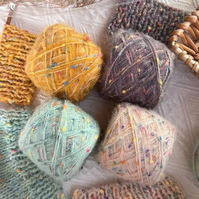 50 г пряжи из фасоли конский волос ручная смешанная пряжа шарик грубая вязаный