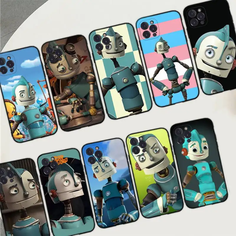 

Diseny blue sky Robots Phone Case Silicone Soft for iphone 14 13 12 11 Pro Mini XS MAX 8 7 6 Plus X XS XR Cover