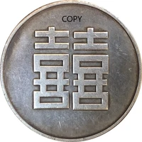 chinese double xi silver plated silver dollar commemorative collection coin gift lucky challenge coin copy coin