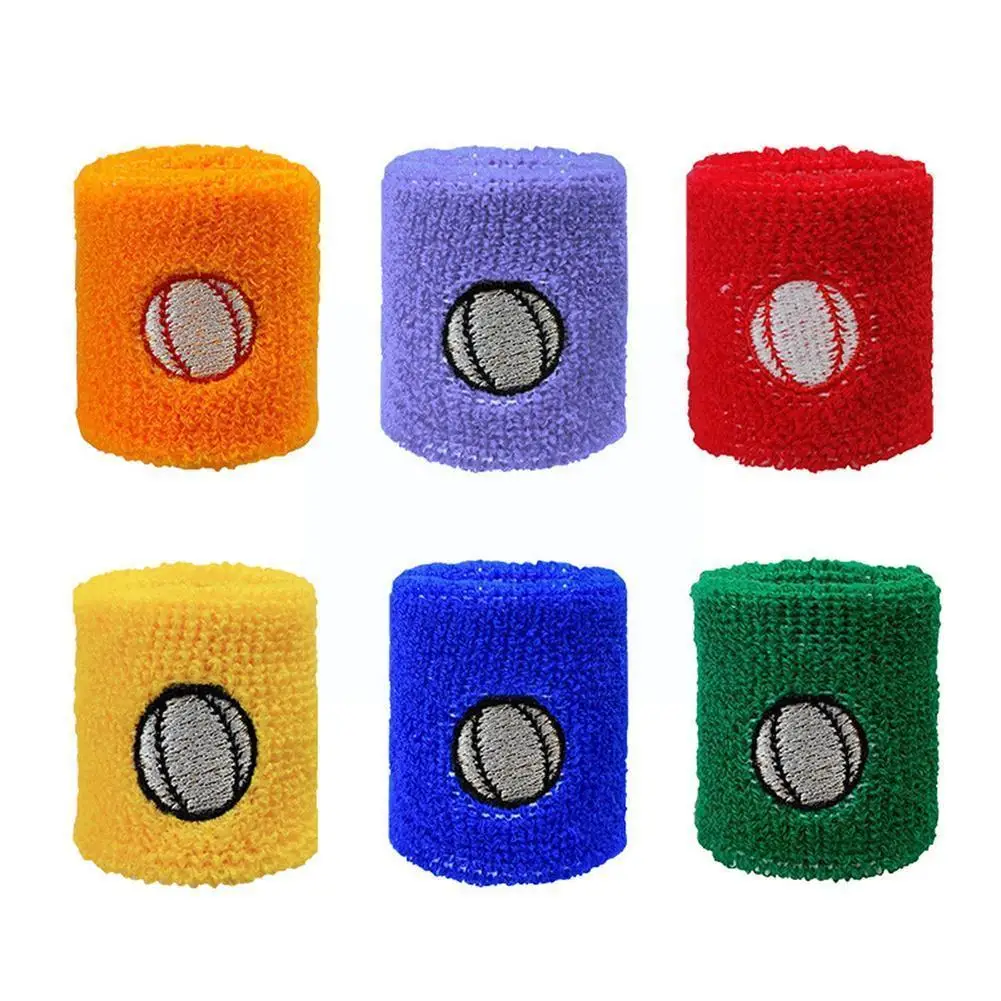 

6 Packs Outdoor Sports Wristbands Multi-purpose Running Band Football Sweat-absorbent Children's Wrist Basketball Breathabl V9E7