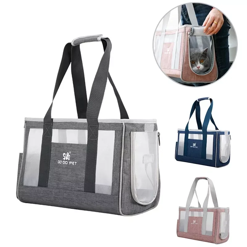 

Breathable Cat Carrier Bag Cats Transporter Bag Portable Travel Outdoor Handbag for Cat Dog Single Shoulder Messenger Bag