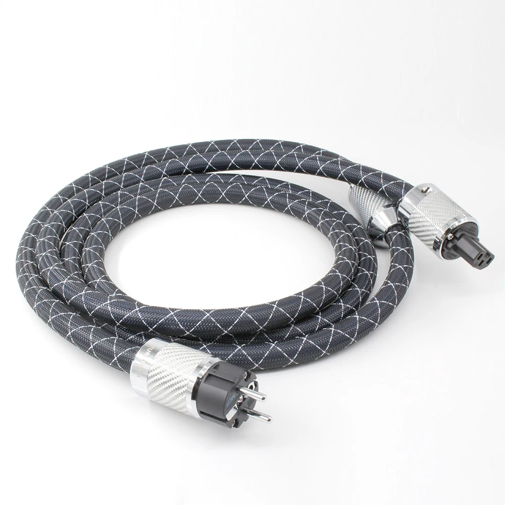 HiFi Schuko furukawa NCF nanoflux AC carbon fiber fever EU AC кабель питания