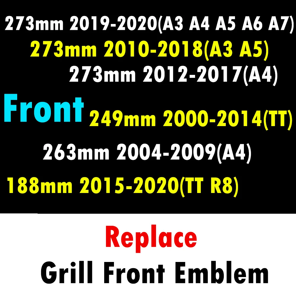 4 кольца с логотипом значок Автомобильная передняя решетка Задняя багажная