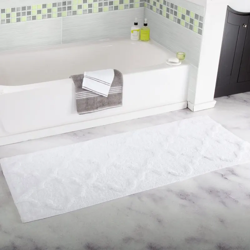 

100% Cotton Trellis 24" x 60" Bathroom Mat