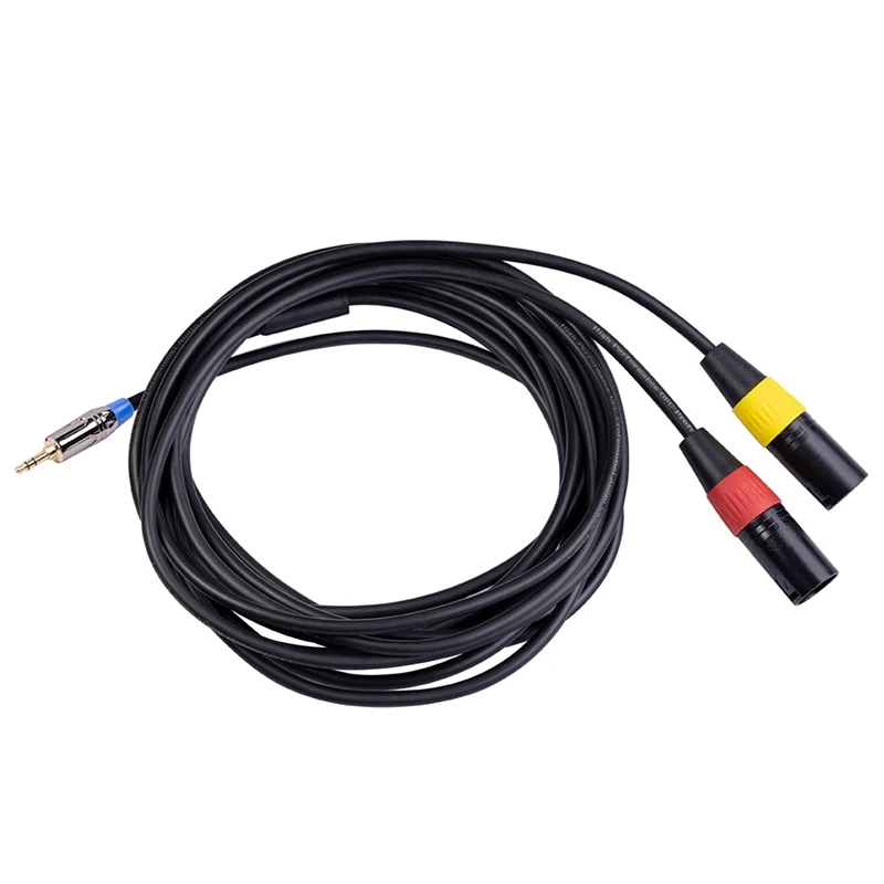 

3.5mm Male to XLR Cable Dual XLR Male Audio Cable 3.5mm Stereo Jack OFC Aux Audio Cable for Speaker Mixer Length 3Meter