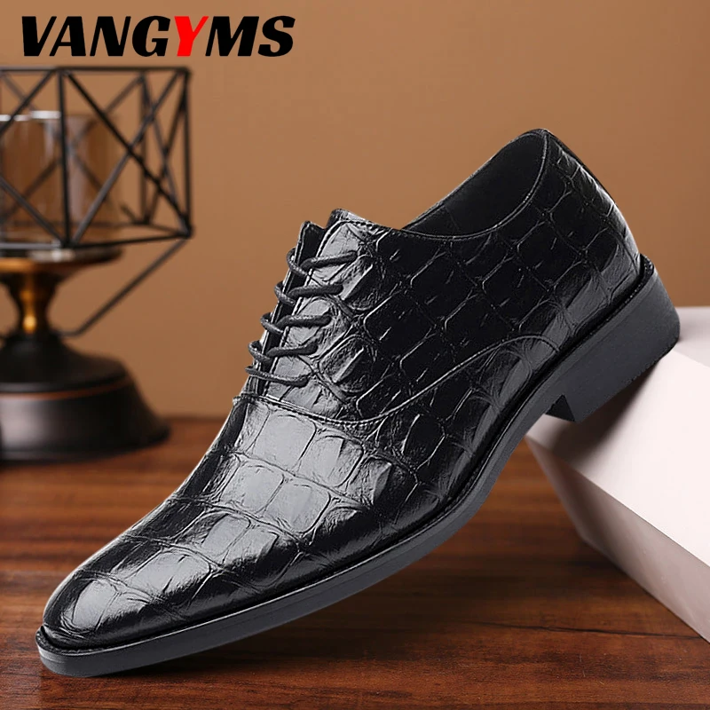 

Men' Leather Shoes Pointed Toe Fashion Brand Shoes Loafers New Dress Shoes Comfortable British Casual Shoes Buty Męskie Skórzane