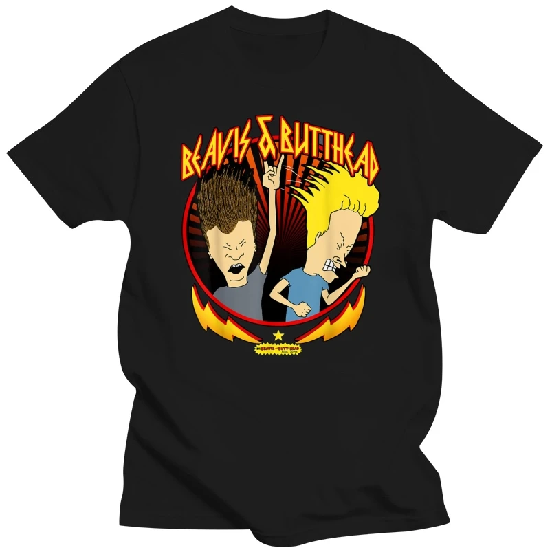 

! Мужская черно-белая футболка с логотипом Beav Is And прикладом Rock Forev