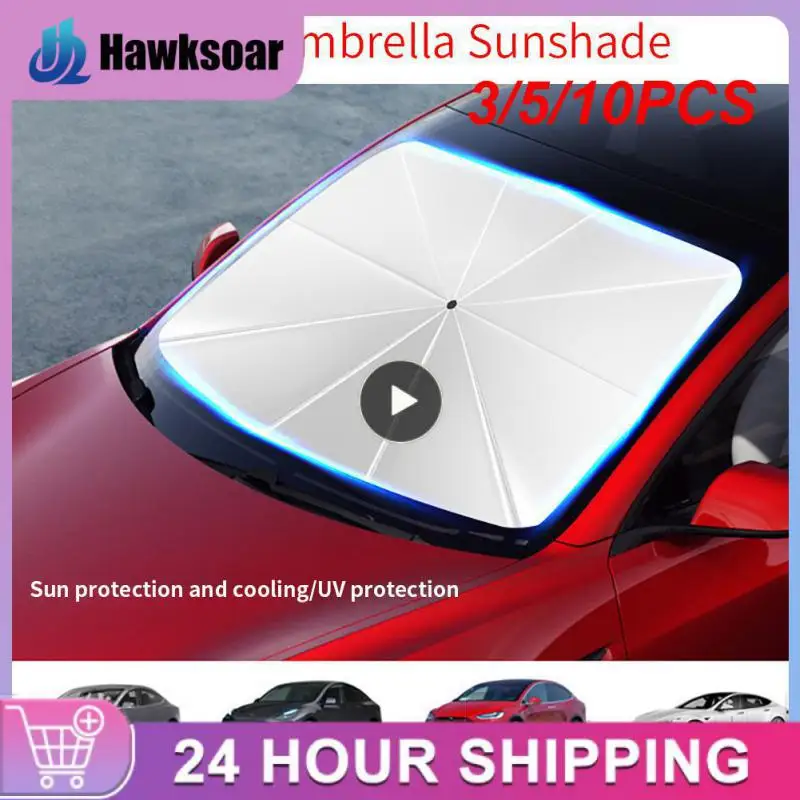 

3/5/10PCS Car Sunshade Sun Protection For Tesla Model 3/y/x/s Series Dedicated Car Windshield Sunshade Umbrella Heat Insulation