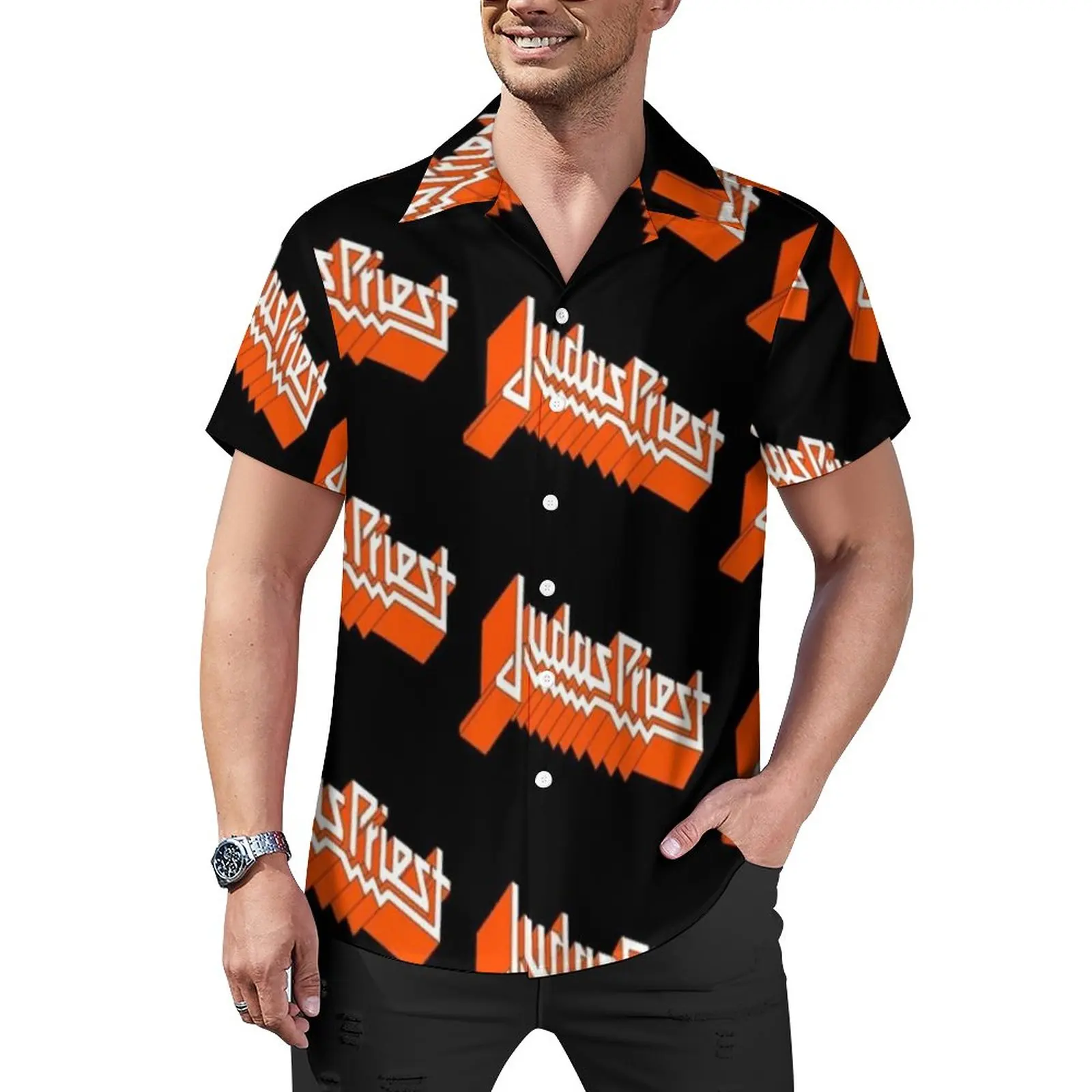 

Мужская Повседневная рубашка с принтом, в стиле Харадзюку