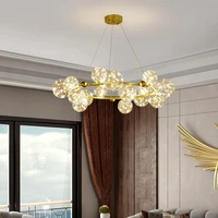 gypsophila ring modern living room led chandelier simple nordic bubble pendant light luxury bedroom dining room lamp furniture