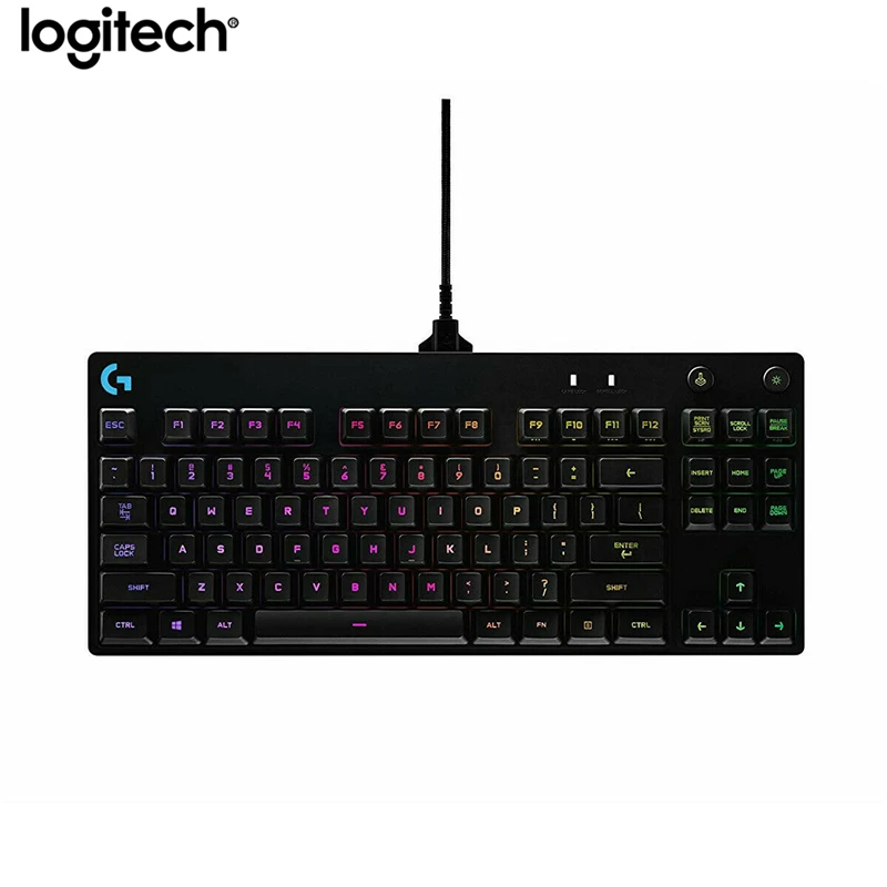 

Игровая клавиатура Logitech G Pro X LIGHTSYNC RGB, механическая эргономичная клавиатура с RGB подсветкой, игровая клавиатура с синей кистевой раскладкой