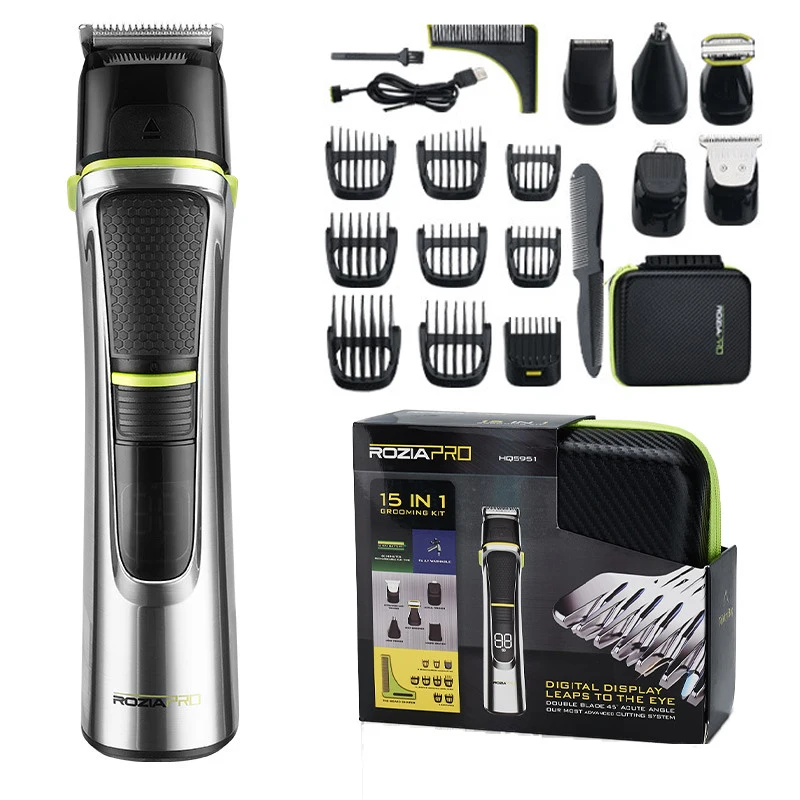 2021 New Hair Clipper Professional Beard Trimmer for Men All In One Grooming Kit Nose Ear Hair Trimmer Set Cutting Machine C5951 images - 6