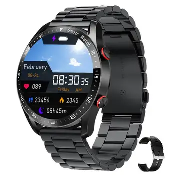 ECG+PPG Smart Watch Men Bluetooth Call Smart Clock Fitness Tracker Waterproof Sports Stainless Steel Touch Screen SmartWatch 3