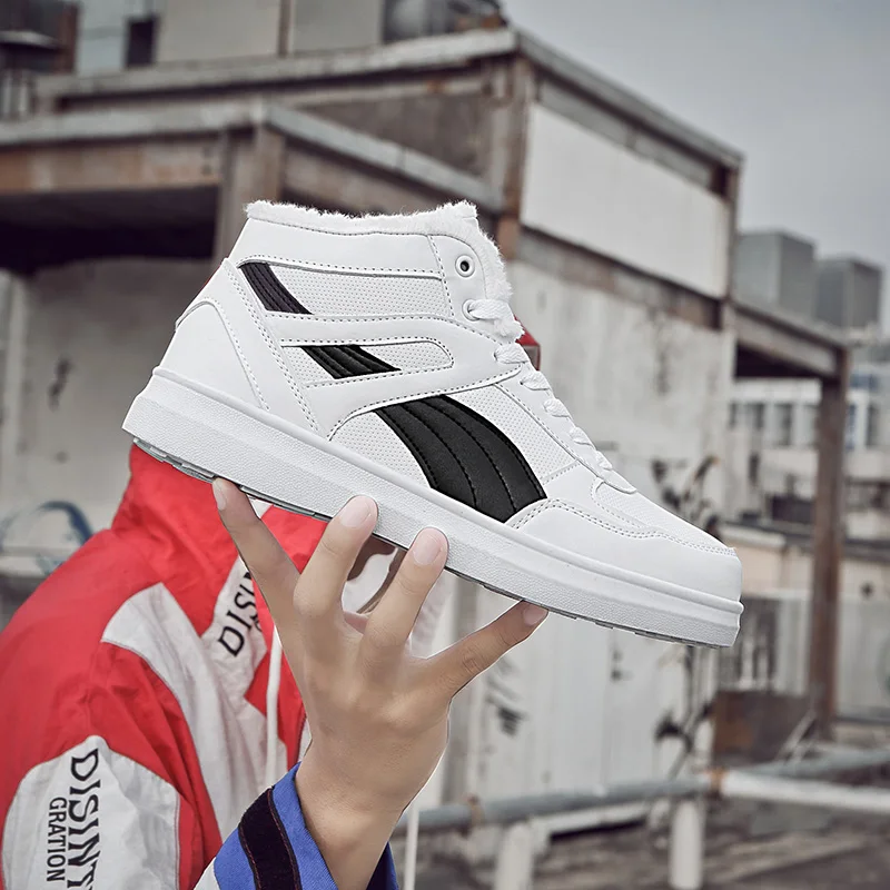 

High Top Couple Shoes Thermal Men Casual Shoes Comfortable Wear-Resisting Women Walking Shoes Fashion Skateboarding Sneakers