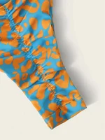 Micro Bikini Orange Leopard Swimwear 5