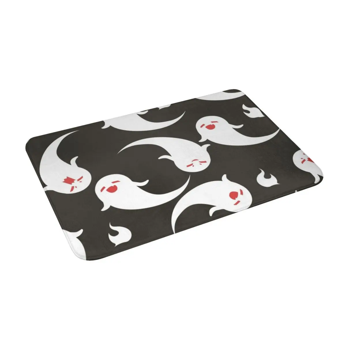 

Hu Tao Ghost Genshin Противоскользящий напольный коврик с ударным рисунком для двери ванной, ковер для входа в гостиную, дома, искусственный цвет