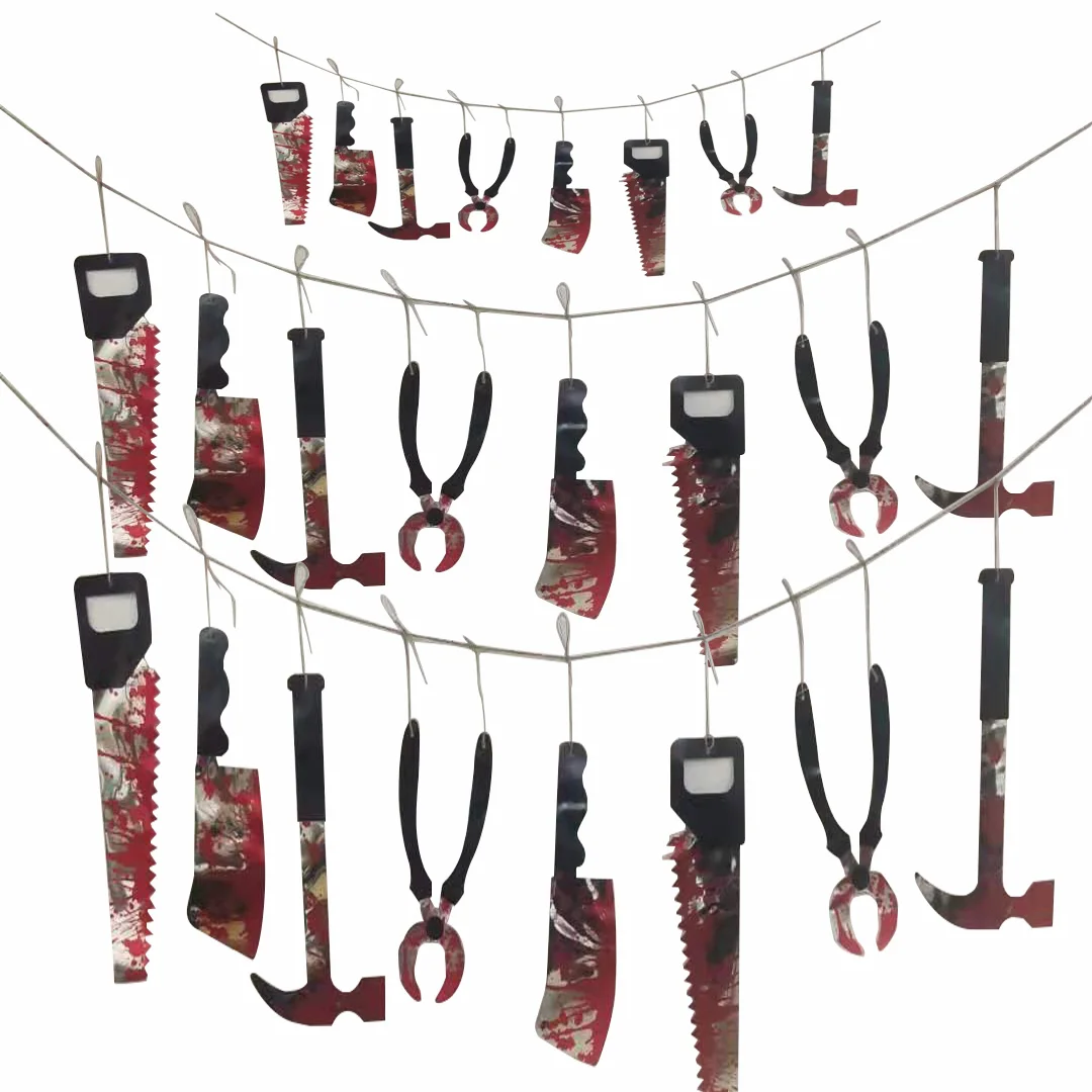 

3 Sets Bloody Garland Banner - Halloween Zombie Vampire Party Decorations Supplies