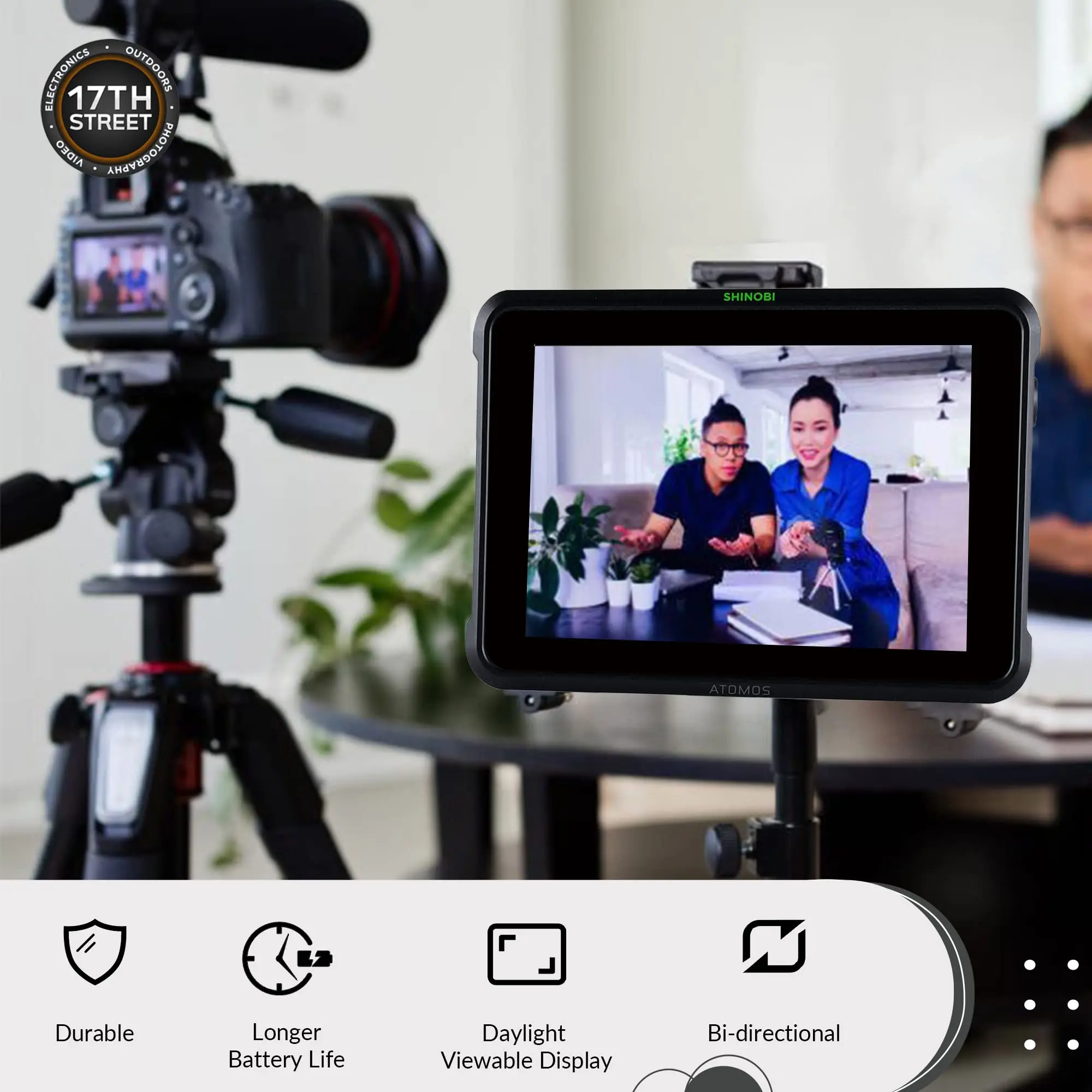 7-дюймовый портативный монитор Atomos Shinobi 4K для фото и видео | 1920x1200 видеомониторы с