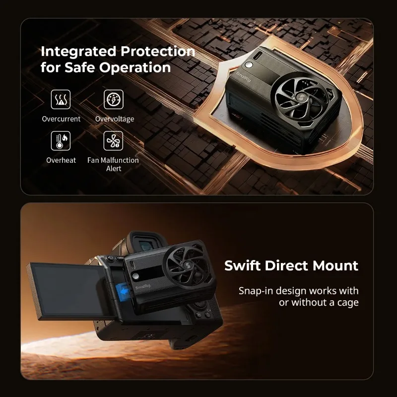 Вентилятор охлаждения SmallRig для беззеркальных камер Sony A7 IVA7S IIIA7C IIA6700ZV-E10FX3FX30Canon R5R6 Mark III 5329 (art.: 3920dc48468f3) - 3920dc48468f3
