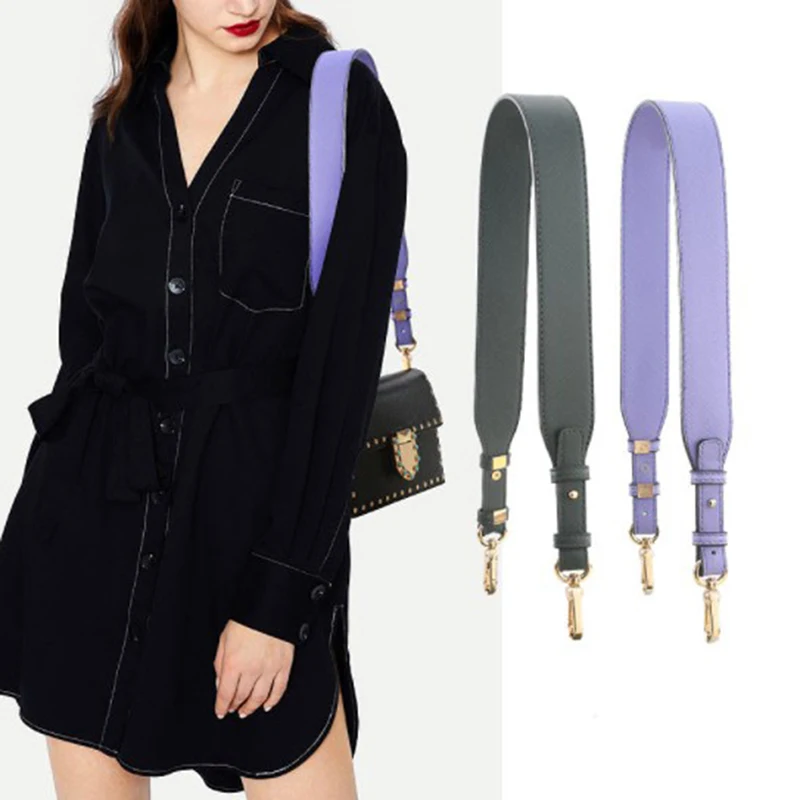

1pc Quality Leather Shoulder Bag Strap Fashion Accessories Diy Cross Body Adjustable Belt Bag New Solid Bag Strap Replacement