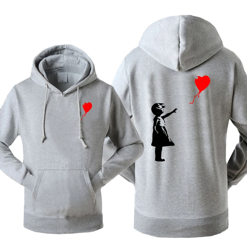 

Alonline художественный воздушный шар девочка граффити Мужская толстовка качественный простой спортивный костюм Харадзюку повседневные Свитшоты модные теплые спортивные мужские