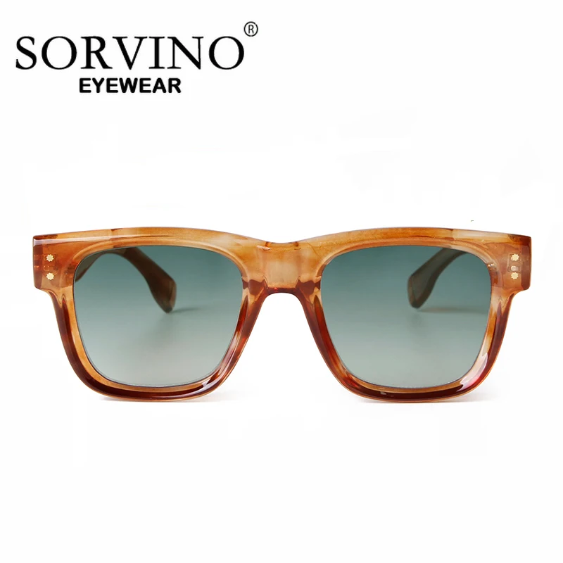 Солнцезащитные очки с квадратными заклепками UV400