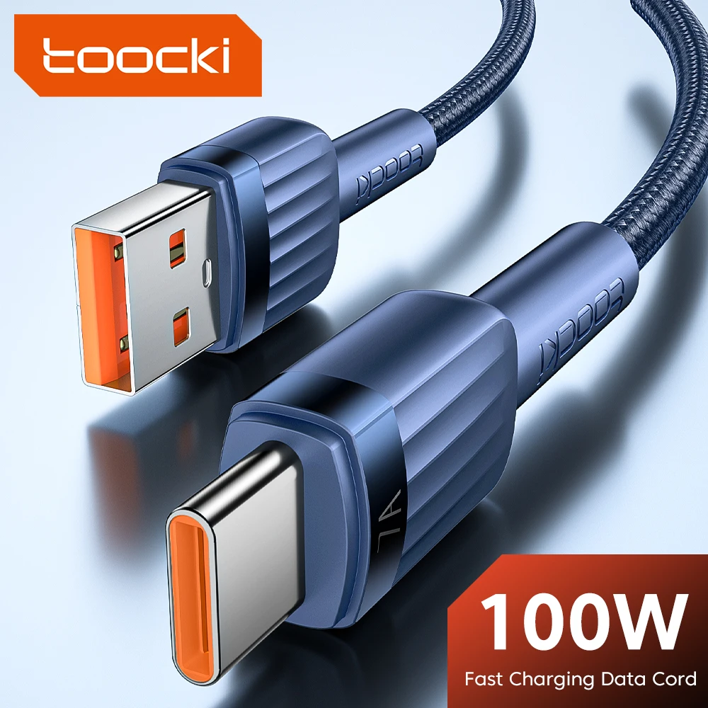 

Toocki 7A 100W Type C Fast Charging Data Cord USB C Cable USB Type C Fast Charge For Huawei Samsung Xiaomi Oneplus Poco F3