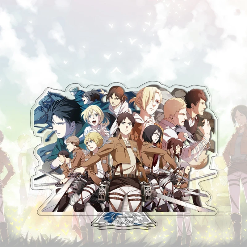 Фигурка аниме атака на Титанов акриловая подставка Эрена Yerger Reiner Braun Mikasa модель