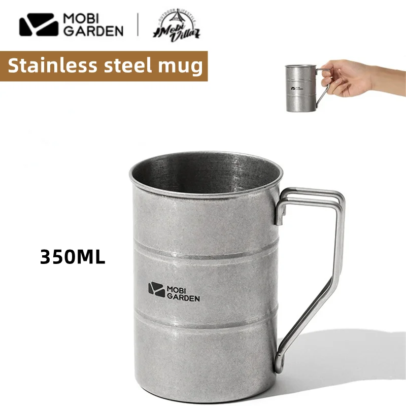 

Mobi Garden Camping 304 Stainless Steel Mugs Outdoor Camping Picnic Cutlery Portable Water Mugs Teacup