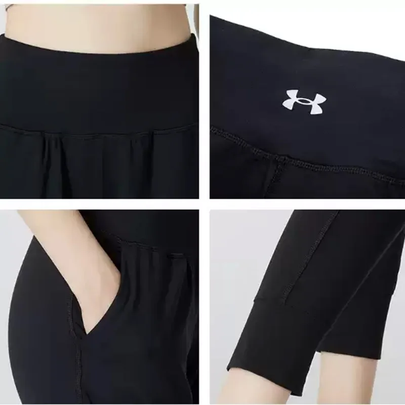 Летние спортивные брюки для фитнеса и бега Under Armour - дышащие и удобные, трикотажные длинные брюки 1371021-001 (art.: 3920da983ce90) - 3920da983ce90
