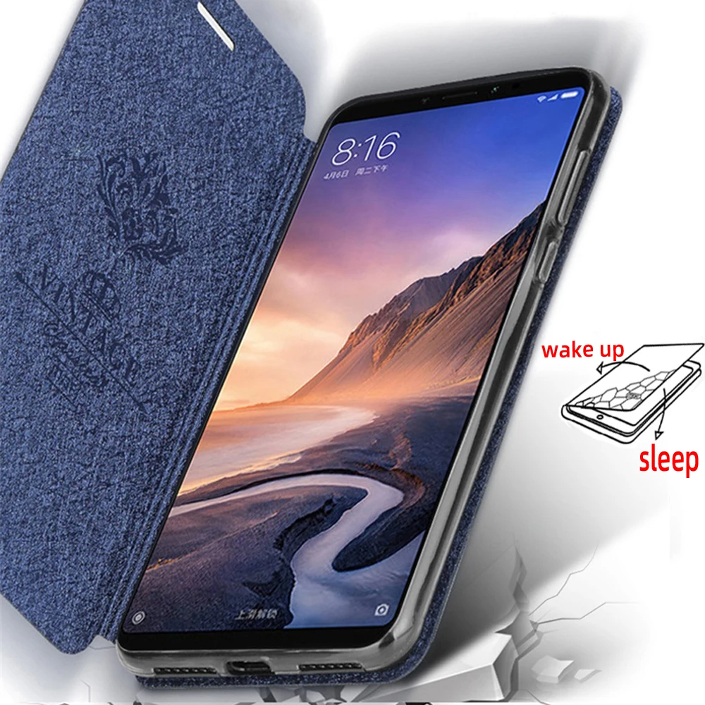 Флип-кейс для xiaomi mi max3 чехол max 3 с подставкой черная книга 6 99 дюйма tpu кожаный