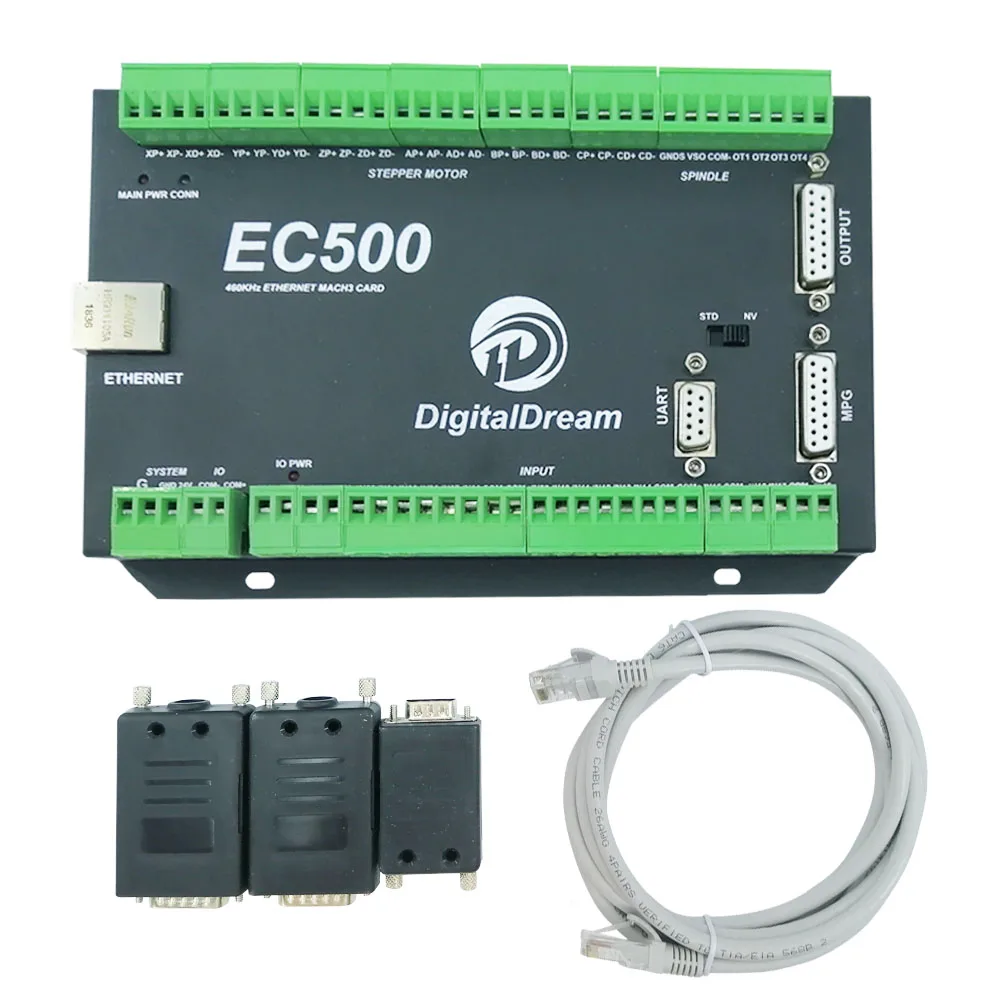 Mach3 CNC Ethernet Motion Controller EC500 460kHz 3/4/5/6 Axis upgrade Motion Control Card for milling machine