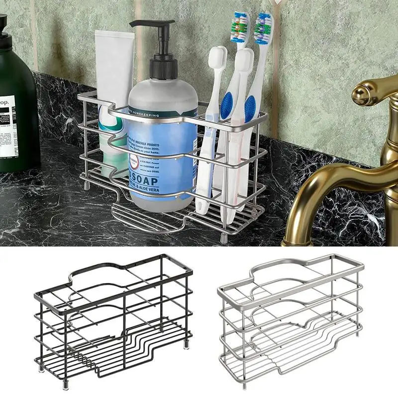 

Stainless Steel Toothbrush Holder Toothpaste Storage Rack With 6 Slots Razor Toothbrush Dispenser Ventilated Bath Sink Organizer