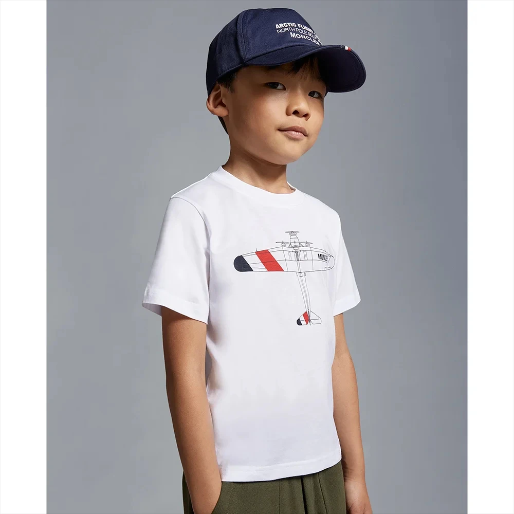Детская Хлопковая Футболка С Геликографом И Мультяшным Принтом Повседневный Топ