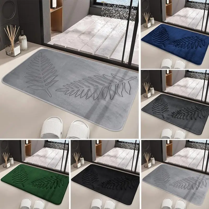 

Home Bath Mat Super Absorbent Bathroom Carpet Non Slip Foam Quick Drying Floor Bedroom Toilet Pad Floor Shower Rug Doormat Decor